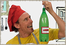 Blast levantando la botella por la fricción